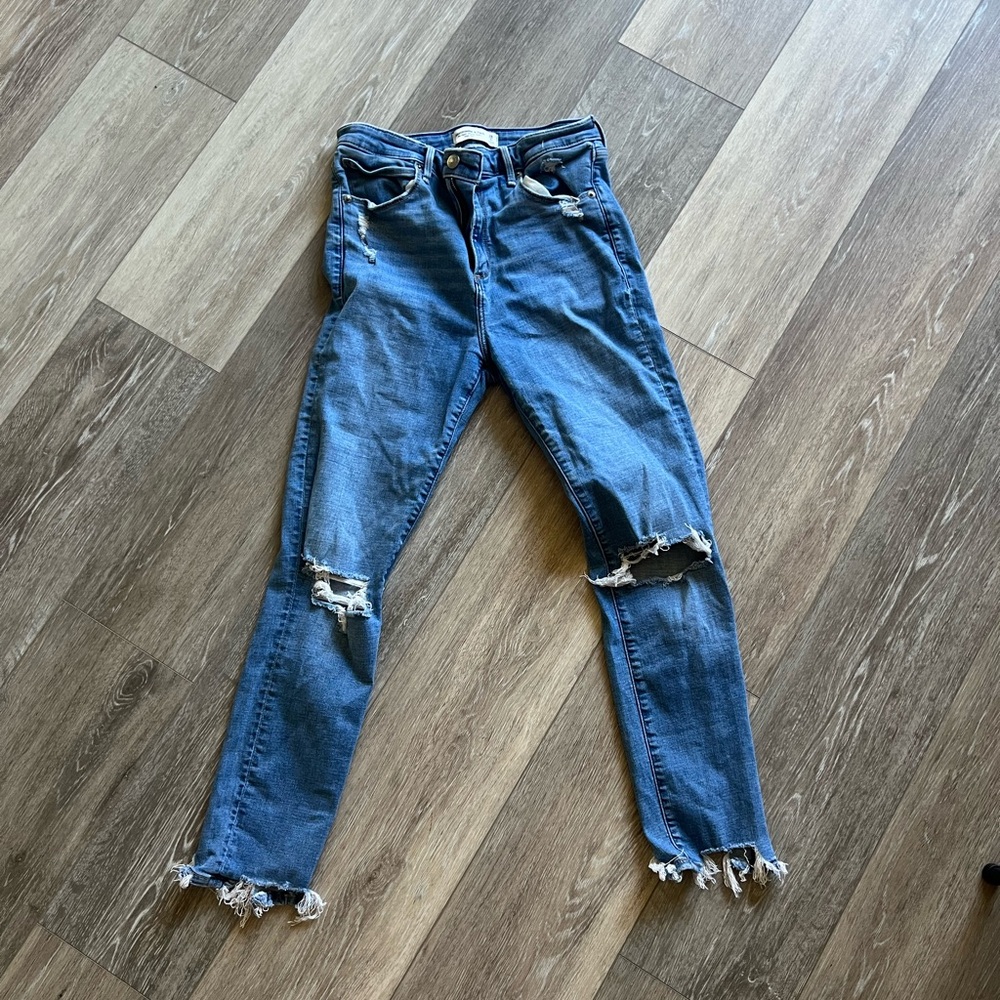 Abercrombie & Fitch High Rise Blue Jeans